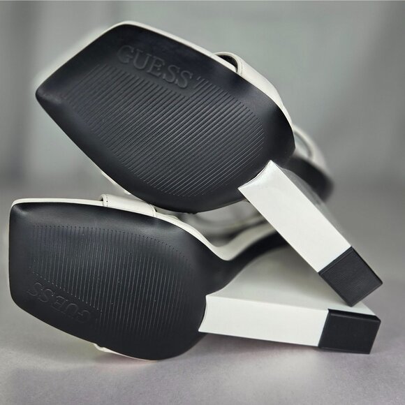 NWOT Guess Women's Bacio Wedge Dress Sandals - White - Picture 5 of 8